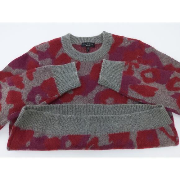 Rag & Bone Leopard Print Mohair Alpaca Silk Blend Sweater - Picture 8 of 14